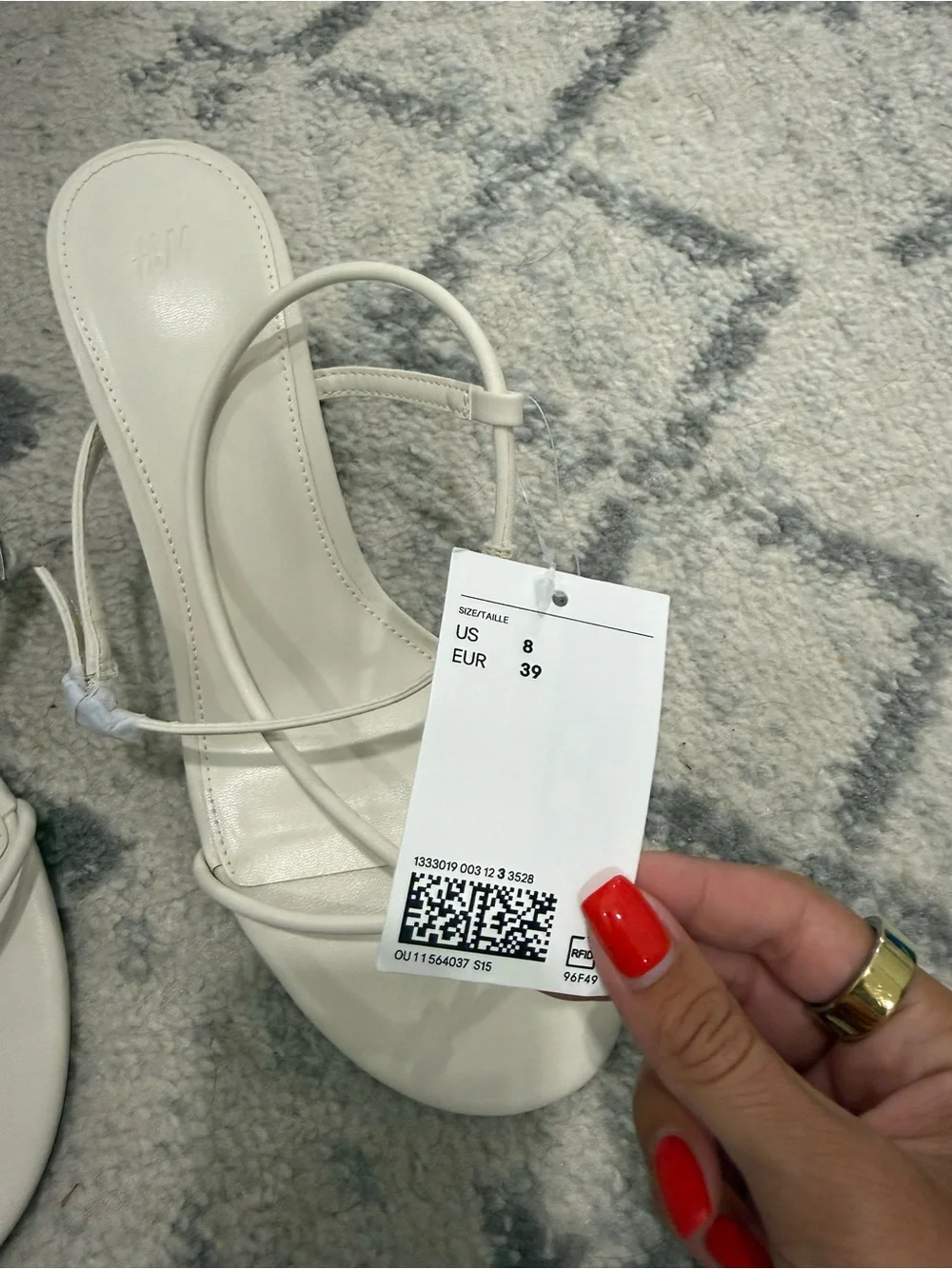 H&M Cream Strappy Knot Sandals for Women